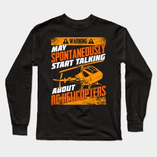 Model Helicopter Chopper RC Copter Pilot Gift Long Sleeve T-Shirt